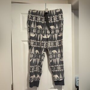 Cozy Patterned sweatpants - gray and White